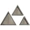 Ekena Millwork Triangle, Closed Back, Vintage Farmhouse Shadow Box Shelves, Barnwood Decor Collection, PK3 DECR15SBTRCBGY - alternate 1